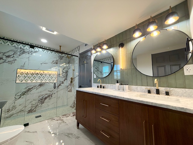 Modern Master Bathroom Remodel in Germantown, TN by Phillips Property Solutions